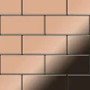 ALLOY Mosaik Fliese Massiv Metall Kupfer Gewalzt Kupfer 1,6mm Stark Subway-cm 1 Paket mit 50 Matten 0,58 m2 Kupfer