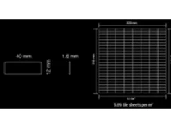 ALLOY Mosaik Fliese Massiv Metall Kupfer Gewalzt Kupfer 1,6mm Stark Cabin-cm 1 Paket mit 10 Matten 1,01 m2 Kupfer