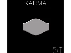 ALLOY Mosaik Fliese Massiv Metall Edelstahl Marine Gebürstet Grau 1,6mm Karma-s-s-mb, 1 Paket mit 10 Matten 0,86 m2 Grau