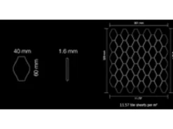 ALLOY Mosaik Fliese Massiv Metall Edelstahl Marine Gebürstet Grau 1,6mm Karma-s-s-mb, 1 Paket mit 10 Matten 0,86 m2 Grau