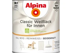 Sale Alpina Classic Weißlack für Innen seidenmatt 750 ml Reinweiß