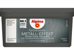 Alpina Farbrezepte Metall-Effekt Silber 1 Liter Silbergrau