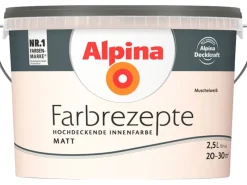 New Alpina Farbrezepte matt 2,5 Liter Muschelweiß