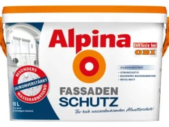 Outlet Alpina Fassadenschutz Weiß matt 10 Liter