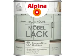 Best Alpina Möbel-Lack Bad & Küche Silberfarn Seidenmatt 750 ml Grün-Grau