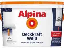 Outlet Alpina Wandfarbe Deckkraft Weiß matt 10 l
