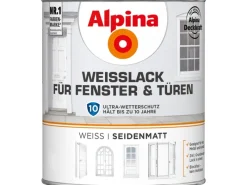 Clearance Alpina Weißlack für Fenster & Türen seidenmatt 750 ml