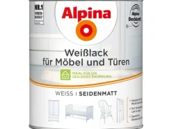 Clearance Alpina Weißlack für Möbel & Türen seidenmatt 750 ml