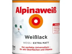 Outlet Alpina weiß Weißlack extra matt 750 ml
