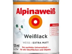 Outlet Alpina weiß Weißlack extra matt 125 ml