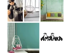 AMANKA 2er Set Hängesessel Kette 100 cm Aufhängung mit 4 Karabiner bis 230 kg