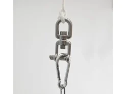 AMANKA Hängesessel Drehwirbel 10 x 125 mm bis 420 kg belastbar Silber