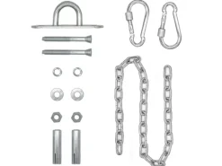 AMANKA Hängesessel Kette mit Deckenhaken 100 cm Aufhängung mit 2 Karabiner bis 230 kg