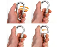 AMANKA Hängesessel Kette mit Deckenhaken 100 cm Aufhängung mit 2 Karabiner bis 230 kg