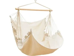 Hot AMANKA XL-Hängesessel bis 100 kg Belastbar 155 x 125 cm Beige