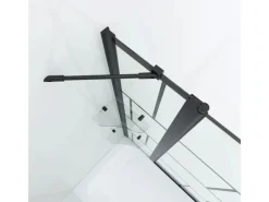 Sale Aquabatos Badewannenaufsatz 3 tlg. Duschwand 150 x 140 cm Badewannenfaltwand Faltwand Glaswand für Badewanne mit Festteil Duschtrennwand Glas Dusche