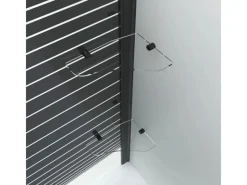 New Aquabatos Duschwand für Badewanne Faltwand 120 x 70 x 140 cm Badewannenaufsatz Eck Duschtrennwand für Badewanne Badewannenfaltwand mit Seitenwand