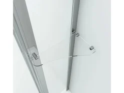 New Aquabatos Runddusche 90 x 90 x 195 cm Duschkabine Duschwand Viertelkreis Duschabtrennung mit Eckregale Pendeltür 6 mm NANO ESG Sicherheitsgals