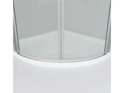 New Aquabatos Runddusche 90 x 90 x 195 cm Duschkabine Duschwand Viertelkreis Duschabtrennung mit Eckregale Pendeltür 6 mm NANO ESG Sicherheitsgals