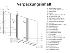 Outlet Aquabatos 3tlg. Badewannenaufsätze 150 x 140 cm Badewannenfaltwand Duschabtrennung Duschwand für Badewanne Schwarz Matt 5 mm Sicherheitsglas Glaswand