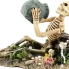 Aquarium-Dekofigur Skelett mit Schatz