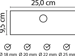 Hot AquaSu Ablage Mila für Duschstange Chrom