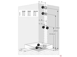 AcquaVapore AquaVapore Duschkabine Komplettdusche D38-00L1 Fertigdusche Dusche 80x80 cm