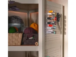 New AR Shelving Eckregal Rivet D-Carbon Style 150 x 70 x 40 cm Grauweiß FSC®