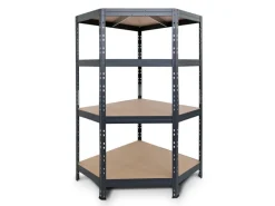 Outlet AR Shelving Rivet Eck-Schwerlastregal 180 x 90 x 45 cm 4 Böden Anthrazit FSC®