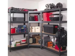 Outlet AR Shelving Rivet Eck-Schwerlastregal 180 x 90 x 45 cm 4 Böden Anthrazit FSC®