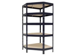 AR Shelving Rivet Eck-Schwerlastregal 180 x 90 x 45 cm 5 Böden Anthrazit FSC®