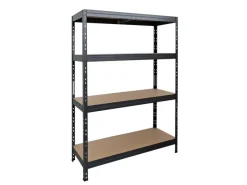 AR Shelving Rivet Schwerlastregal 180 x 120 x 60 cm 4 Böden Anthrazit FSC®