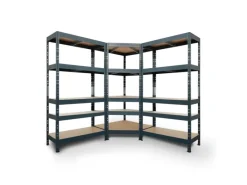 AR Shelving Rivet Set 180 x 180 x 180 x 45 cm mit 5 HDF-Böden Anthrazit