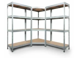 AR Shelving Schwerlast-Steckregal Rivet 180 cm x 90 cm x 45 cm 4 Böden