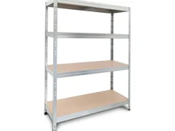 New AR Shelving Schwerlast-Steckregal Rivet 180 cm x 120 cm x 45 cm 4 Böden Verzinkt