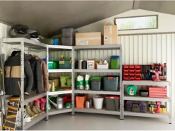 New AR Shelving Schwerlast-Steckregal Rivet 180 cm x 120 cm x 45 cm 4 Böden Verzinkt