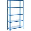 Outlet AR Shelving Steckregal Blau & Verzinkt 200 x 60 x 30 cm 5 Böden 180 kg