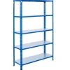 AR Shelving Steckregal Blau & Verzinkt 200 x 120 x 30 cm 5 Böden 180 kg