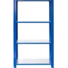 Online AR Shelving T Profile Steckregal Blau & Verzinkt 250x100x30 cm 4 Böden 180 kg