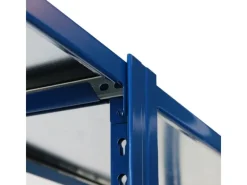 AR Shelving T Profile Steckregal Blau & Verzinkt 200 x 80 x 30 cm 5 Böden 180 kg