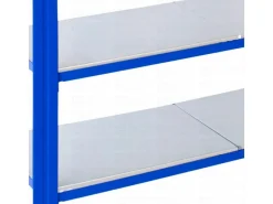 AR Shelving T Profile Steckregal Blau & Verzinkt 200x120x30 cm 4 Böden 180 kg