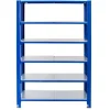Hot AR Shelving T Profile Steckregal Blau & Verzinkt 250x120x50 cm 6 Böden 180 kg