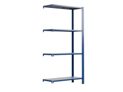 AR Shelving T Profile Zusatzmodul Blau & Verzinkt 200x80x30 cm 4 Böden 180 kg
