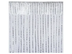 Online Arsvita Fadenvorhang Fadengardine Gardine Vorhang Metall-Optik 140 cm x 250 cm Stangendurchzug Weiß