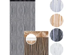 Arsvita Fadenvorhang Metall Optik Gardine Vorhang Lurex Universalband 140 cm x 250 cm