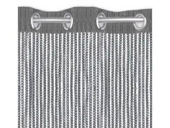 Arsvita Fadenvorhang Trennvorhang Dekoschal Gardine Metall-Optik Ösen 140 cm x 250 cm