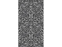 Arsvita Flauschvorhang Flauschgardine Vorhang 140 cm x 200 cm Unistreifen Anthrazit Schwarz