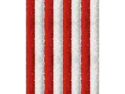 Online Arsvita Flauschvorhang Flauschgardine Vorhang 100 cm x 200 cm Unistreifen Rot Weiß