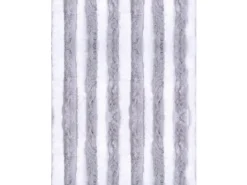 Arsvita Flauschvorhang Flauschgardine Vorhang 100 cm x 200 cm Unistreifen Hellgrau Weiß