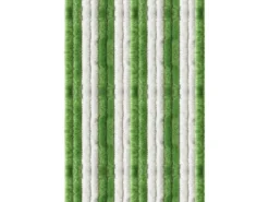 New Arsvita Flauschvorhang Flauschgardine Vorhang 100 cm x 220 cm Unistreifen Grün Weiß